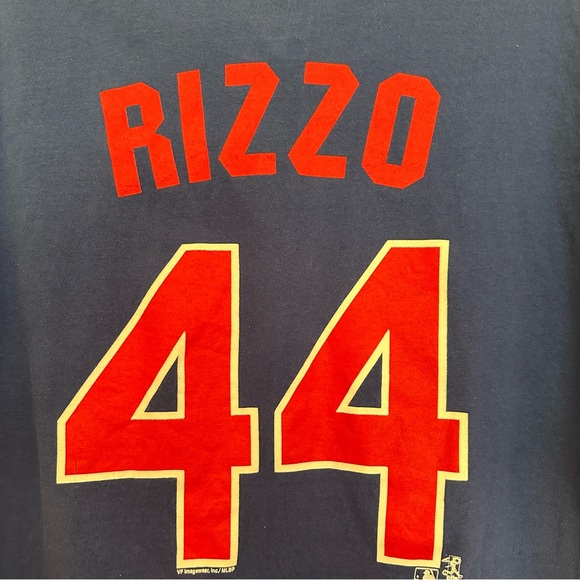 MLB Chicago Cubs Anthony Rizzo #44 Graphic T-Shirt Tee Size Large L - Picture 7 of 7